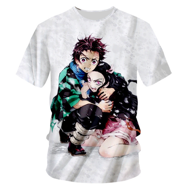 Kimetsu No Yaiba T-shirt Demon Slayer 3d Printed T Shirt