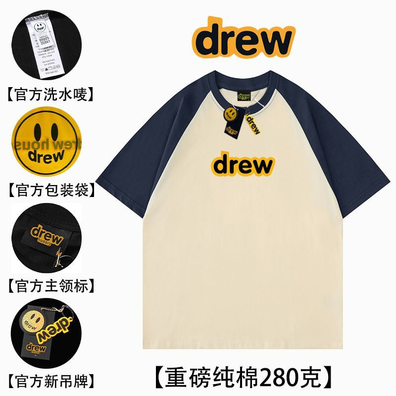 Drew Smiley Face Letter Raglan Cotton T-Shirt - product image 10