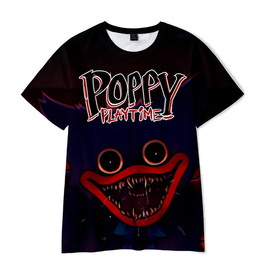 Poppy Playtime Short Sleeve T-shirt Bobby's Game Time Top 3d Digital Printing T Shirt