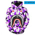 Bape Shark Hoodie 3d Printed Ape Sweatshirt Pullover