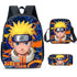 Naruto schoolbag backpack lunch box pencil cases set