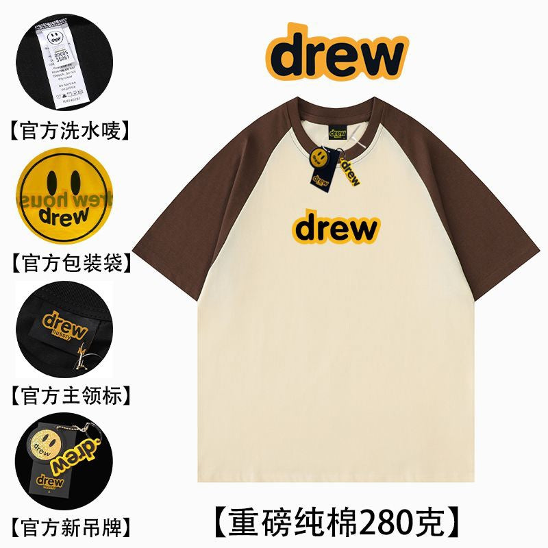 Drew Smiley Face Letter Raglan Cotton T-Shirt - product image 7
