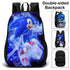 Sonic 3D Printed schoolbag backpack set