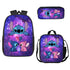 Stitch backpack schoolbag Anime lunch bag 3D Pencil case set