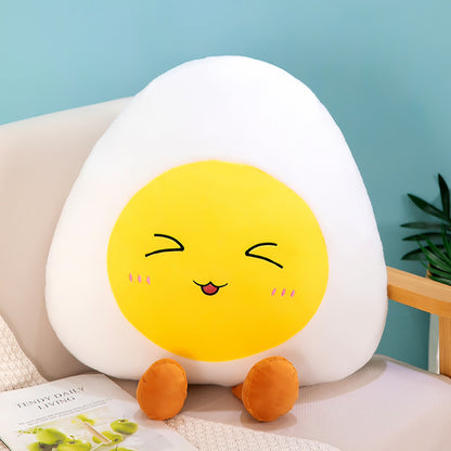 Poached Egg Doll Cushion Sofa Decoration Egg Pillow Plush Toy