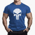 Skull Print Fitness Sports Cotton T-shirt Gym T Shirt