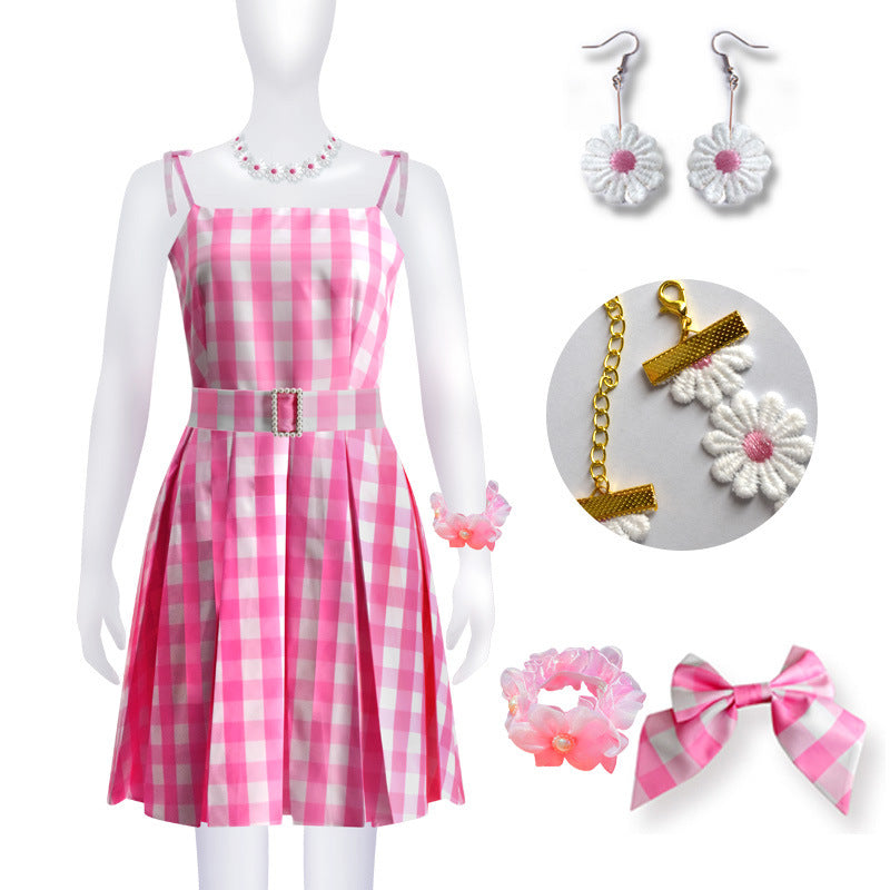 Film Barbie Cosplay Clothing Ken Kenny Barbie Skirt Cosplay Clothing Halloween Performance Clothing