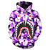 Bape Shark Hoodie 3d Printed Ape Sweatshirt Pullover