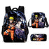 Naruto backpack schoolbags crossbody bag pencil case set