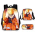 Naruto backpack schoolbags crossbody bag pencil case set