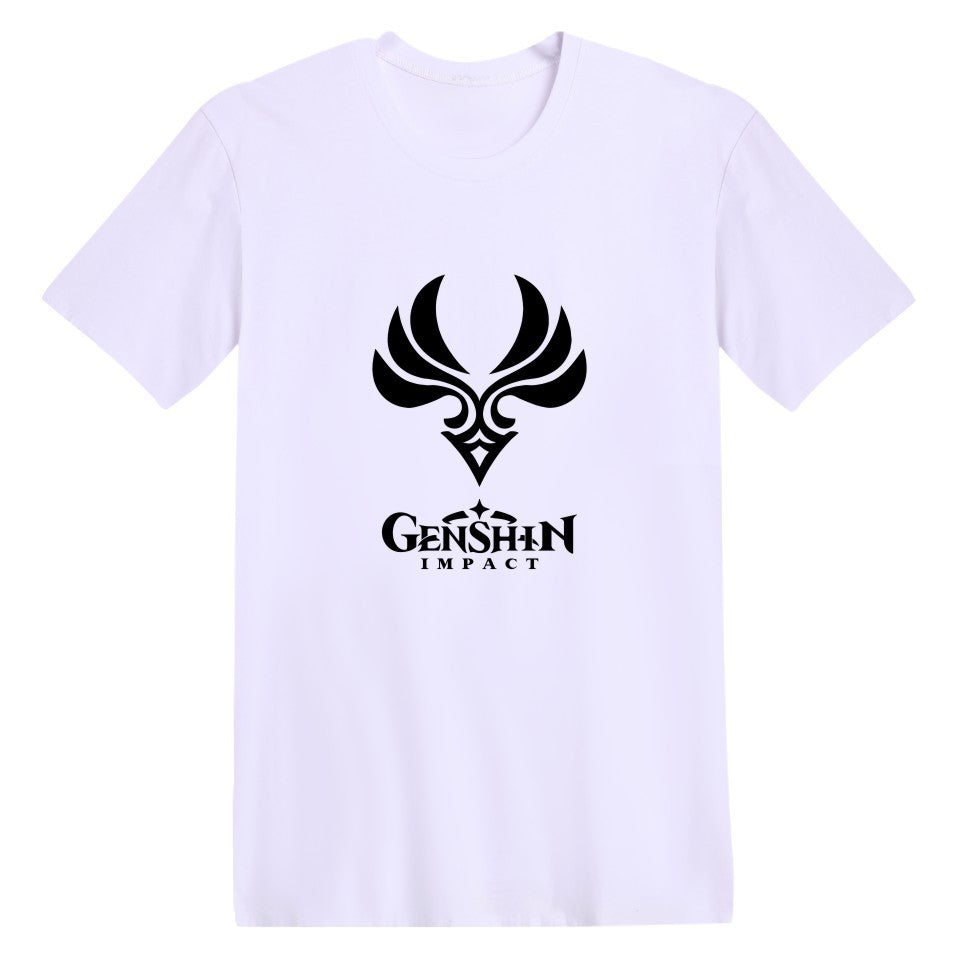 Genshin Impact Cotton Printed T Shirt Unisex T-shirt