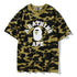 Bape Shark Camouflage Print Hip Hop T-shirt Ape Brand T Shirt