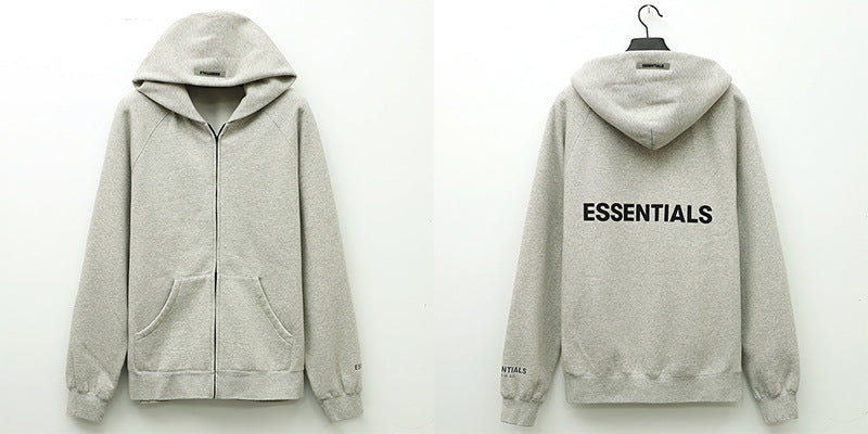 Essentials Zipper Sweater Men's Hooded  Fog Hoodie Sweatshirt Pullover