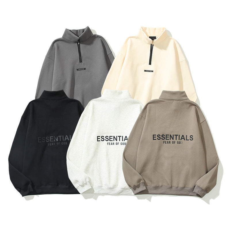 Fear Of God Essentials Drop-shoulde Stand Collar Half Zip Sweater Jacket Sweatshirt - product image 1