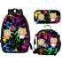 Lankybox Cartoon printed schoolbag lunch bag shoulder bag pencil cases 3pcs set backpack