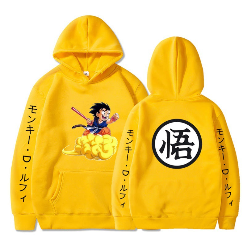 Dragon Ball Son Goku Super Saiyan Printed Pullover Hoodie Sweatshirt