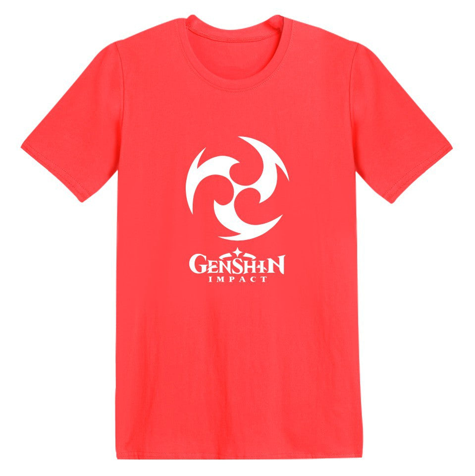 Genshin Impact Cotton Printed T Shirt Unisex T-shirt