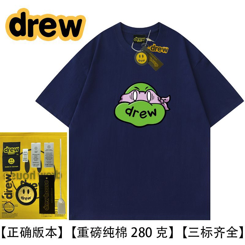 DREW HUSSRY Ninja smiley face loose Justin Biber coupleins Pure cotton half sleevet T-Shirt - product image 19