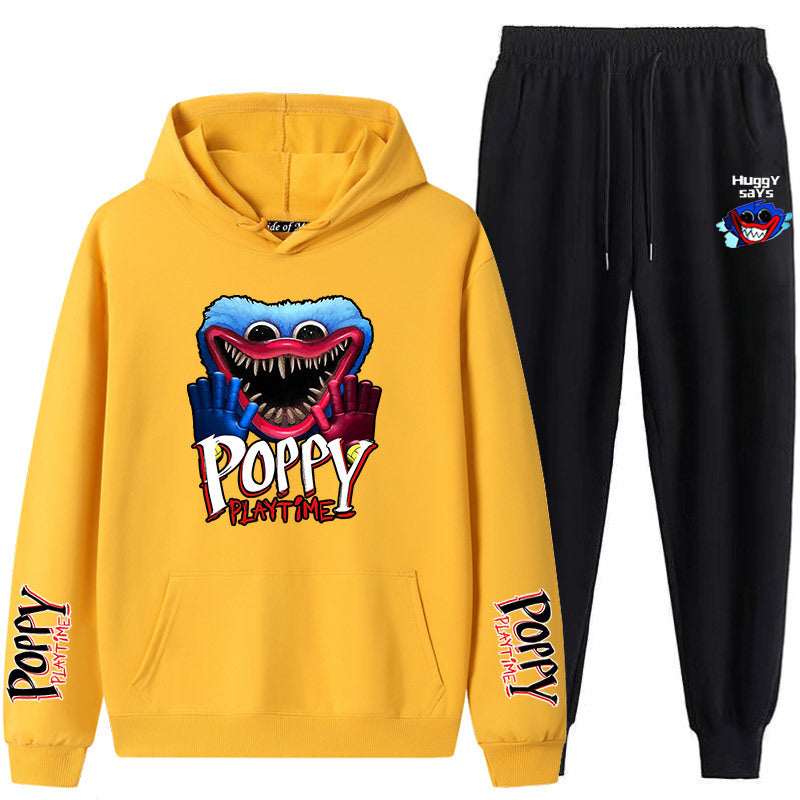 Poppy Playtime Bobby's Game Time Hoodie Brushed Hoody Sweatpants Suit Set
