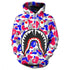 Bape Shark Hoodie 3d Printed Ape Sweatshirt Pullover