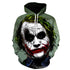 Joker 3d Printed Men's Casual Hooded Sweater