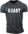 Fitness Sports Large Size Summer T-shirt Beast Printed Gym T Shirt