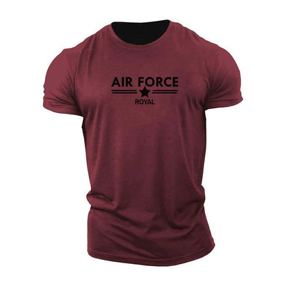 Fitness Printed Letters Large Size Sports Outdoor T-Shirt Gym T-Shirt – Style Black on red background - product image 50