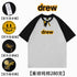 Drew Smiley Face Letter Raglan Cotton T Shirt