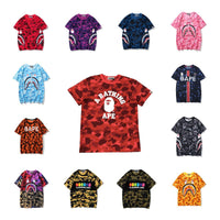 Bape Shark Head 3d Digital Printing T Shirt