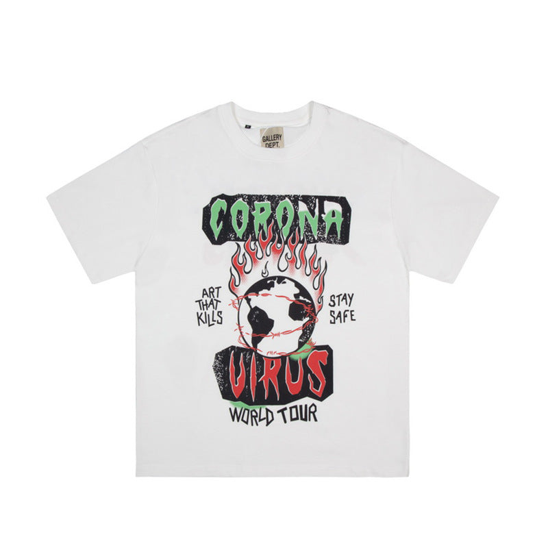 Gallery Dept Flame Earth Graffiti Cotton T-shirt