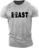 Fitness Sports Large Size Summer T-shirt Beast Printed Gym T Shirt