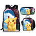 Fitspi Pet elf student schoolbag Cartoon Cartoon three-piece set lunch bag pencil case backpack one piece dropshipping Amazon