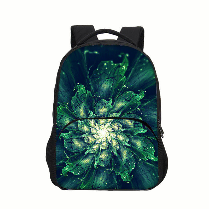 Abstract backpack schoolbag