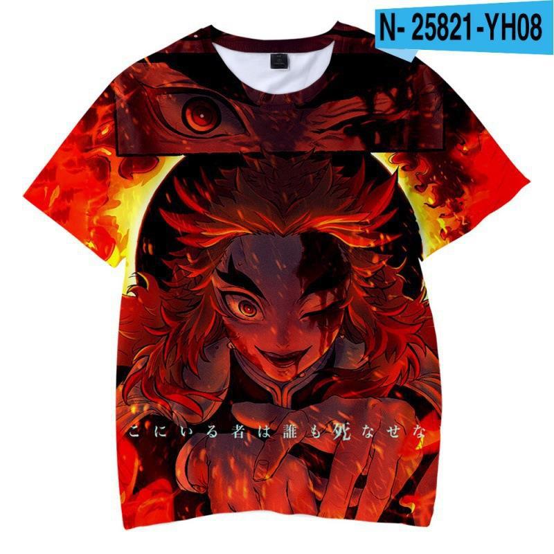 Kimetsu No Yaiba T Shirt Demon Slayer 3d Printed T-shirt