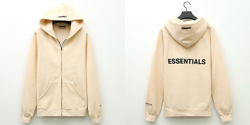 Essentials Zipper Sweater Men's Hooded  Fog Hoodie Sweatshirt Pullover