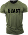 Fitness Sports Large Size Summer T-shirt Beast Printed Gym T Shirt