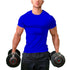 Fitness Men's Round Neck Sports Cottont T-shirt Muscle Gym T Shirt