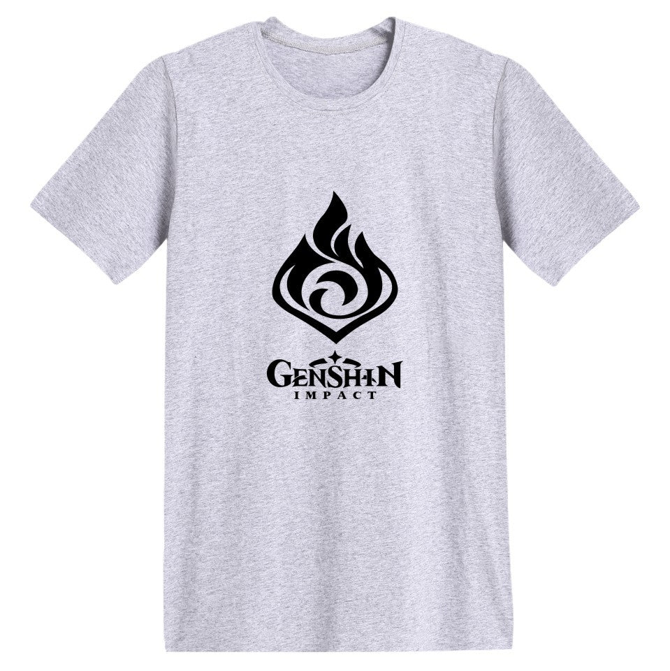 Genshin Impact Cotton Printed T Shirt Unisex T-shirt