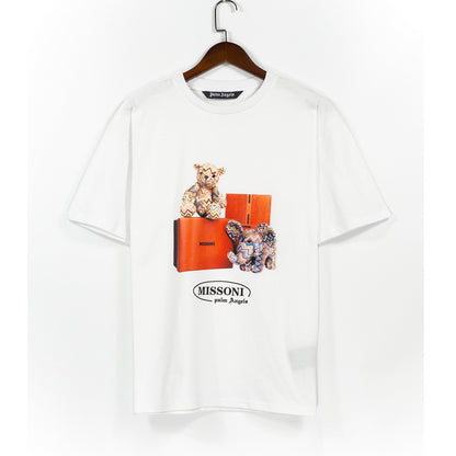 Palm Angels Broken Bear Puff Print T Shirt