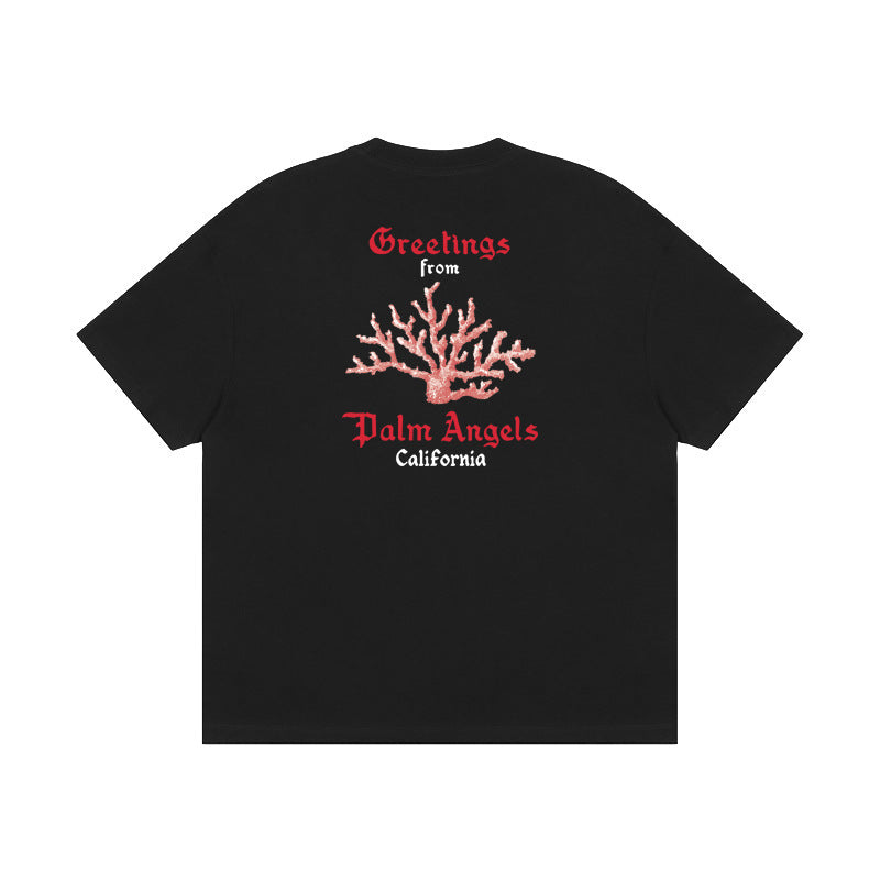 Palm Angels Coral Pattern Printing T Shirt