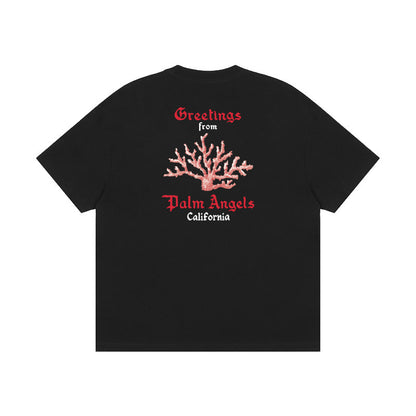 Palm Angels Coral Pattern Printing T Shirt