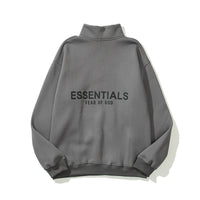 Fear Of God Essentials Drop-shoulde Stand Collar Half Zip Sweater Jacket Sweatshirt