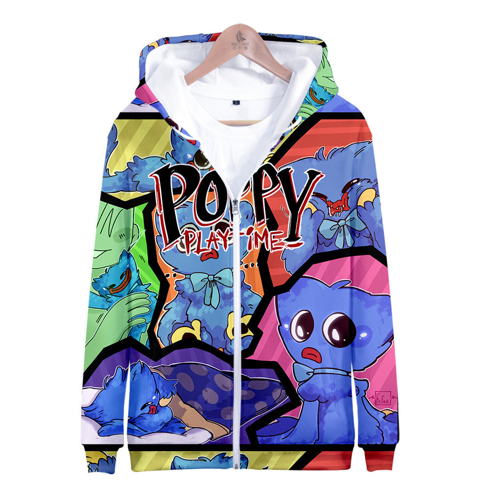 Poppy Playtime Bobby's Game Time 3d Digital Print Hoodie Zipper Pullover Sweatshirt