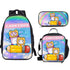 Lankybox Cartoon printed schoolbag lunch bag shoulder bag pencil cases 3pcs set backpack