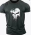 Fitness T-shirt Men's Cotton Round Neck Printed Slim Fit Gym T Shirt