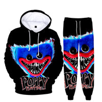 Poppy Playtime Bobbi's Game Time Hoodie Sweater Casual Jogger Pants Two-piece Set
