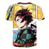 Kimetsu No Yaiba T-shirt Unisex 3d Printed Demon Slayer T Shirt