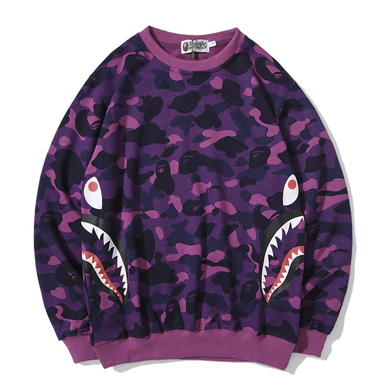 Bape Shark Sweatshirt Ape Printed Hoodie Pullover Sweater