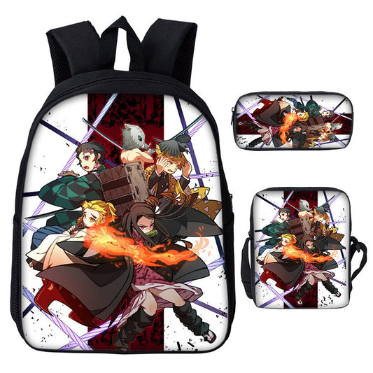 Fitspi School starts in summer3DPrinted two-dimensional children's schoolbag primary school student men's and women's backpacks Oxford cloth wholesale backpack