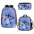 Stitch backpack schoolbag Anime lunch bag 3D Pencil case set